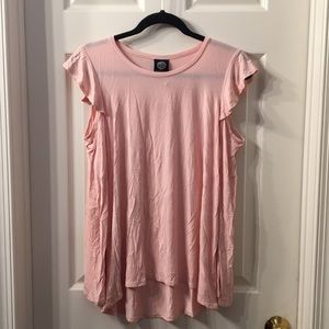 Pink Cold Shoulder Top